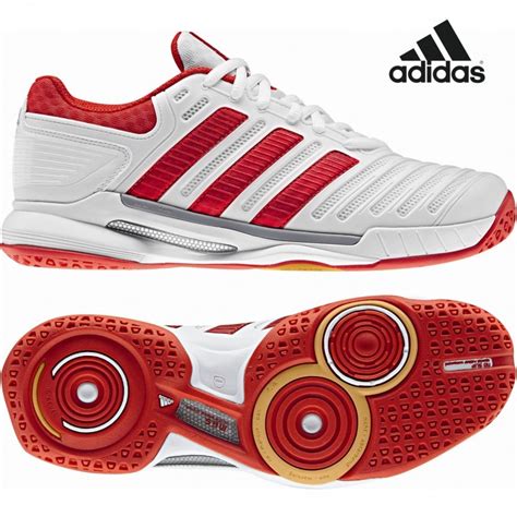 adidas adipower stabil damen handballschuhe weiß silber rot